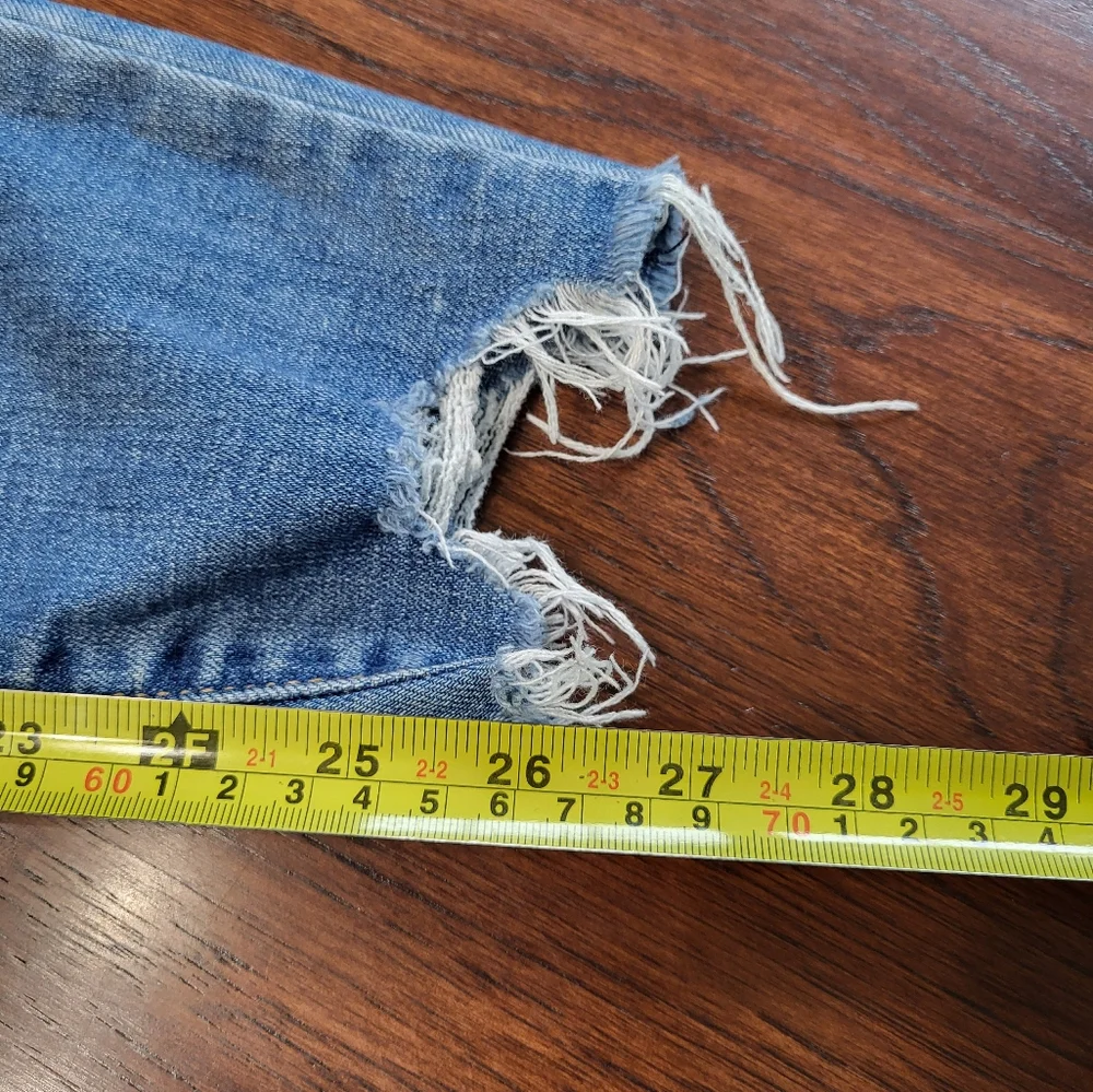 Lucky Brand Mid Rise Skinny Ava Distressed Raw Hem Ankle Women's Jeans 6/28
